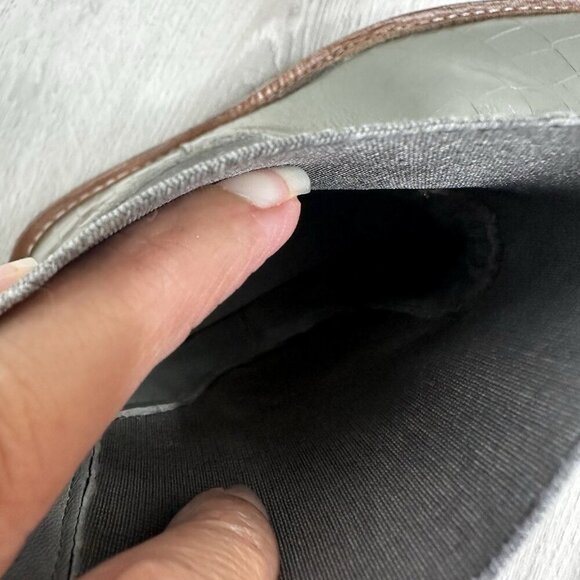 Free People Arlo Chelsea Ankle Boots Size 8.5 Storm Green Gray Leather Moto - Picture 10 of 10